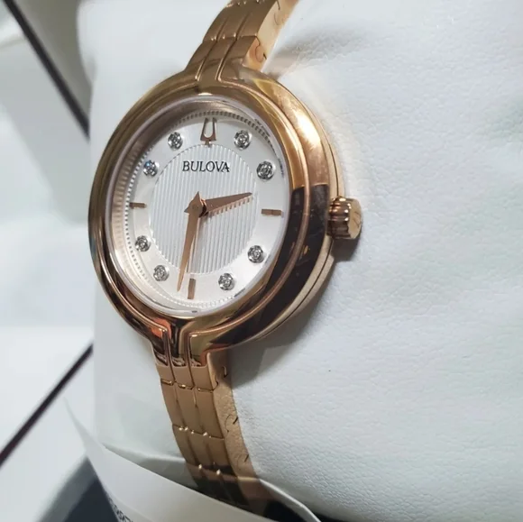 ***NEW*** Bulova Ladies Rhapsody Diamond Quartz Bracelet Watch - Picture 7 of 10
